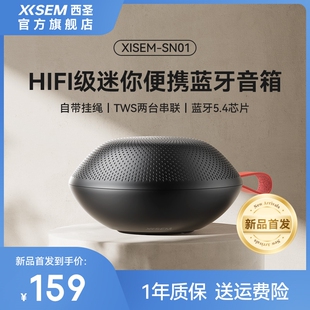 西圣SN01无线蓝牙音箱小型便携式用HIFI高清音质户外重低音炮可家