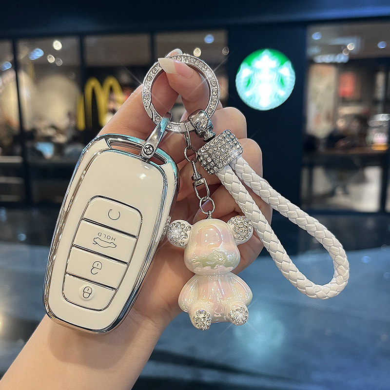 适用红旗eqm5钥匙套19款h5经典款h9女士ehs9专用h7女款女生可爱壳