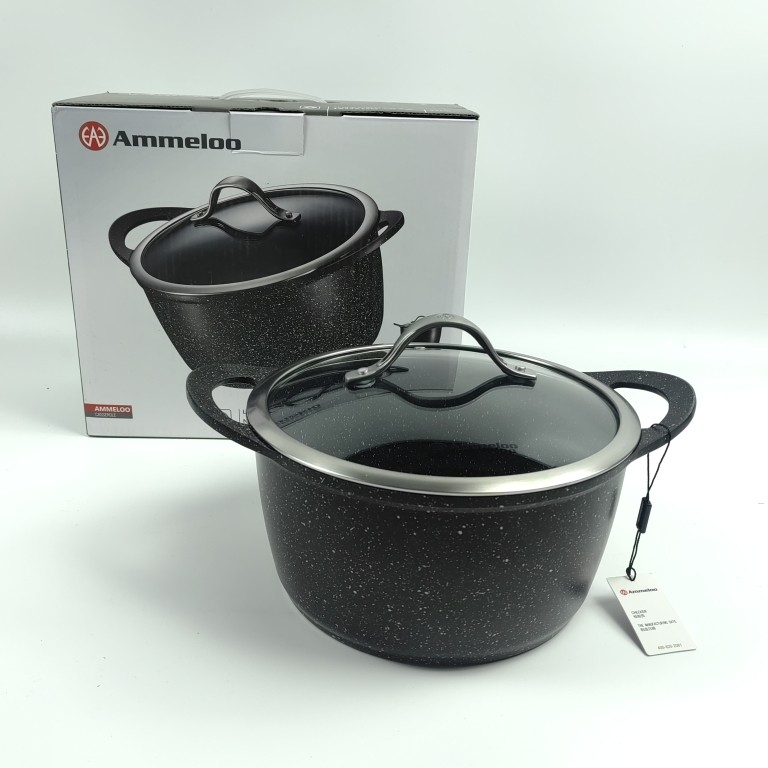 Ammeloo艾美龙林肯系列晶石不粘汤锅TA24A1SM家用煲汤锅燃电两用