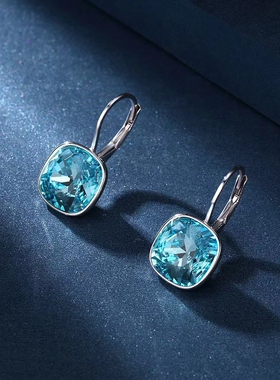 日韩水晶耳环新款耳钉夏季防过敏气质奢华耳饰超仙洋气水晶女耳钉