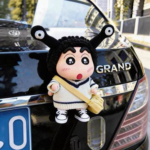 熊猫小新可爱车载桌面手办摆件