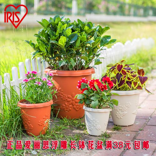 树脂太阳花浮雕高款花盆