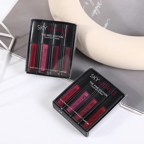 SKY Lip Gloss Glaze 4pc Set Matte Liquid Lipstick Waterproot