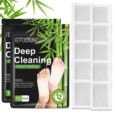 10Pcs Dehumidifying Bamboo Charcoal Foot Patch Massage Care