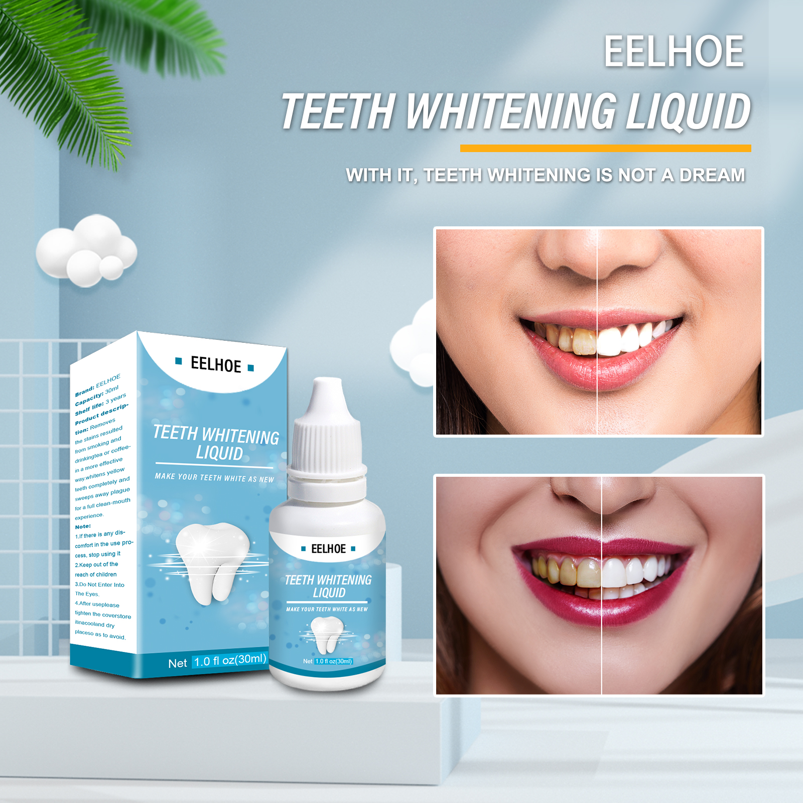 Teeth Whitening Essence Liqud Oral dental stains Cleaning