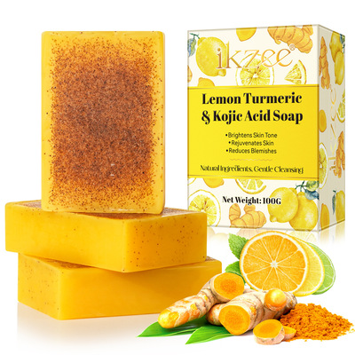 Lemon Kojic Acid Soap Bathing Facial Brighten Nourishin Skin