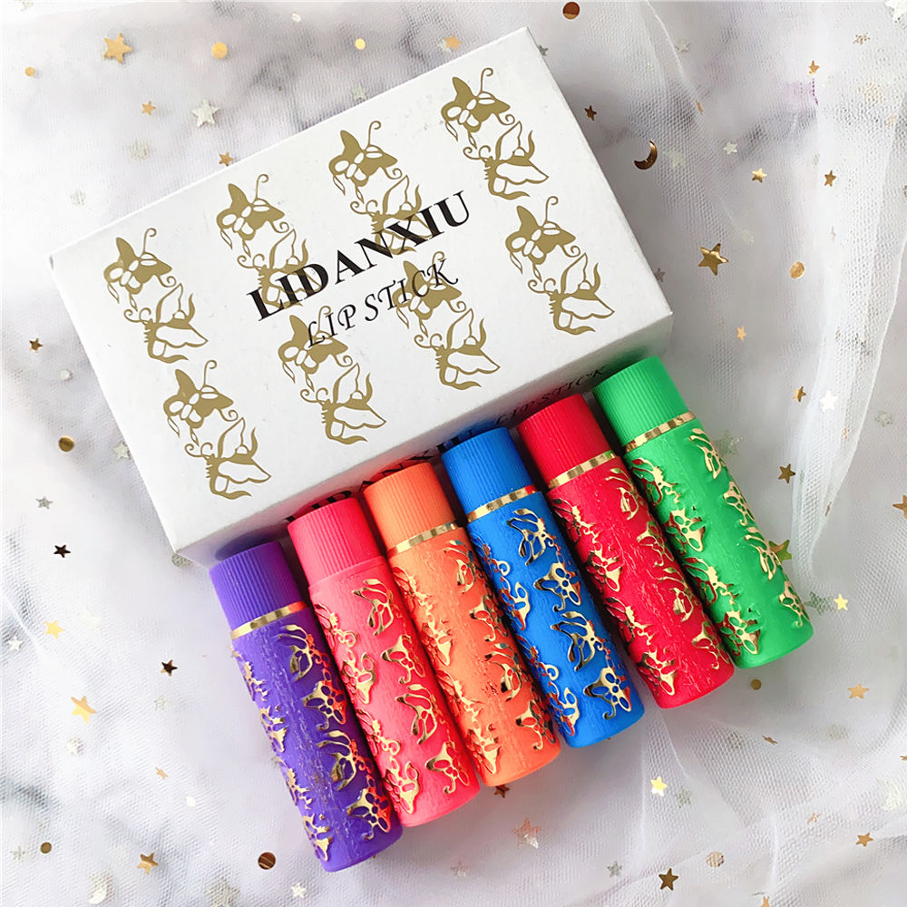 6PC Color Lipstick Lip Liner Tube Makeup Cosmetics口红唇线笔 彩妆/香水/美妆工具 唇膏/口红 原图主图