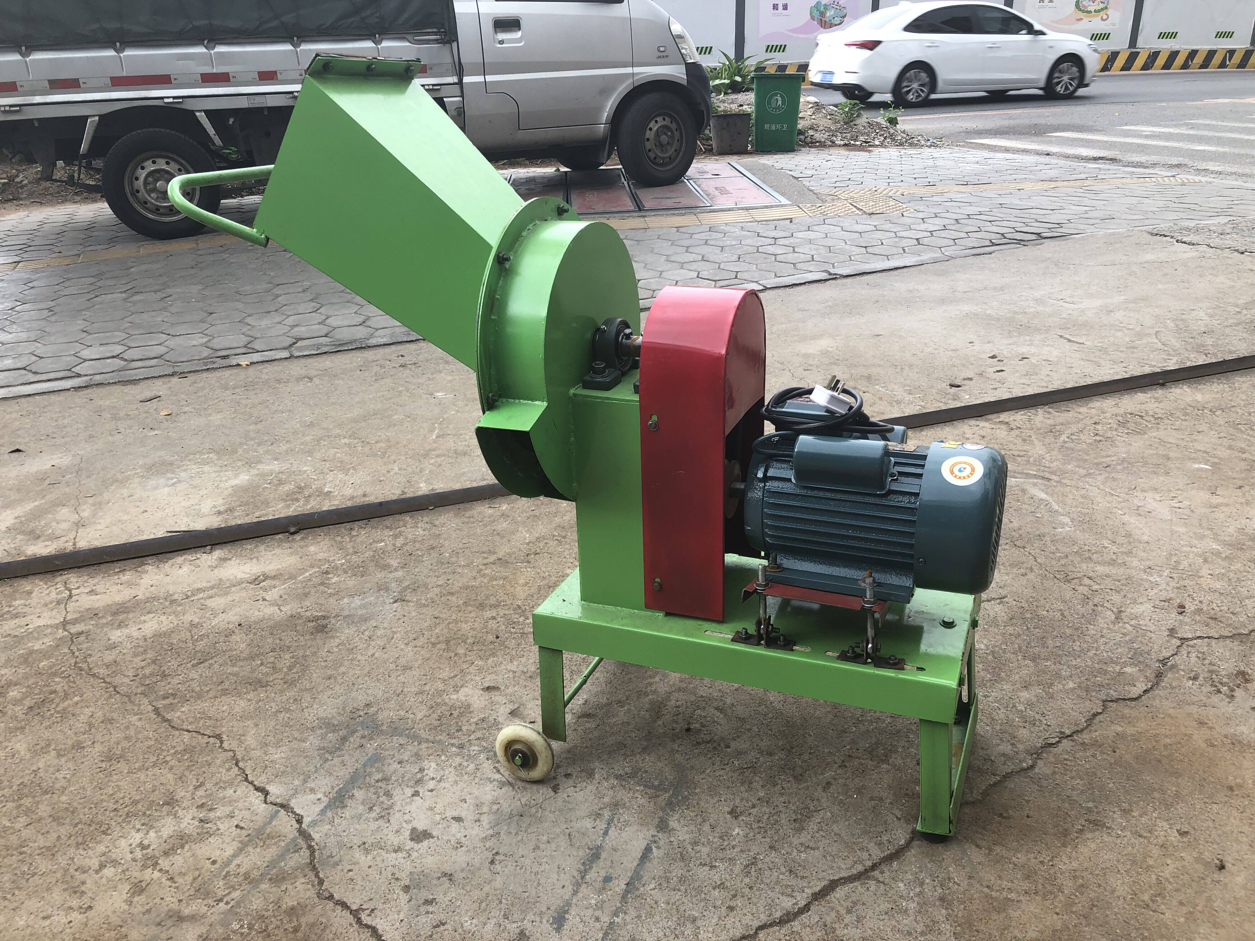 单相电木材粉碎机木材树枝粉碎机小型园林可移动式电动树叶碎枝机