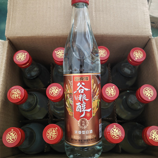 湖北特产谷粮醇纯粮白酒42度固态法酿造500ml/瓶整箱特价经济白酒