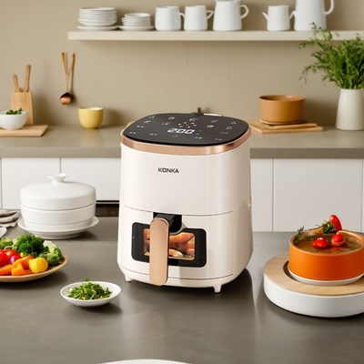 康佳空气炸锅家用10升多功能一体智能大容量自动可视电烤箱大功率