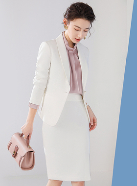 白色西装套装整形医院咨询师美容院爱尚臣职业女装皮肤管理工作服
