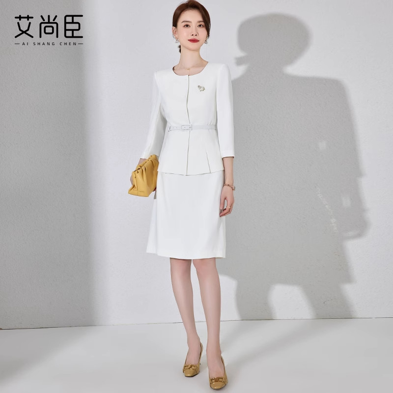 艾尚臣美容院职业装西装套装裙女