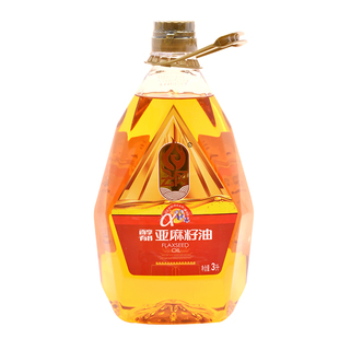云冈醇郁亚麻籽油 3L  华健亚麻籽油胡麻油 物理压榨