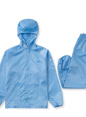 防尘防护岩棉防静电连帽分体服上衣耐脏连体服喷漆劳保工作服车间