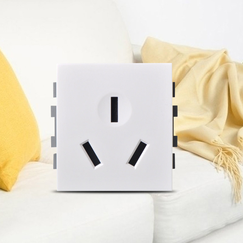 德力西120型开关插座墙壁面板 CD301三孔16A模块 二位用空调组件