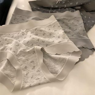 10A抑菌碎花女士内裤2025新款中腰纯棉底裆舒适包臀三角裤