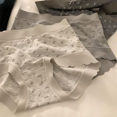 10A抑菌碎花女士内裤2025新款中腰纯棉底裆舒适包臀三角裤