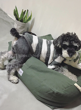 QB雪纳瑞狗狗毛毛衣服冬季小狗猫咪保暖家居服泰迪博美秋冬睡衣潮