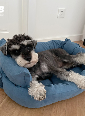 QB宠物北欧深度睡眠狗窝猫窝比熊床垫窝垫四季通用小型犬中型犬