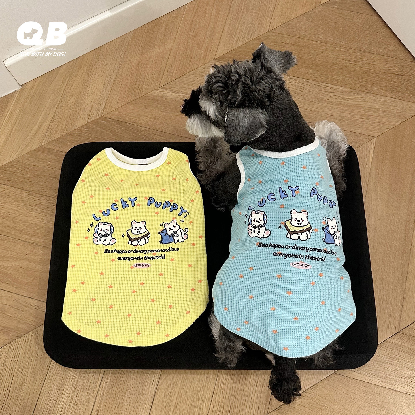 宠物狗狗春夏背心纯棉衣服雪纳瑞泰迪比熊腊肠博美猫服饰春装无袖
