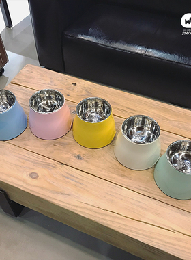 QB super休普高碗防颈椎碗防滑宠物碗不锈钢狗碗狗食盆水碗猫碗