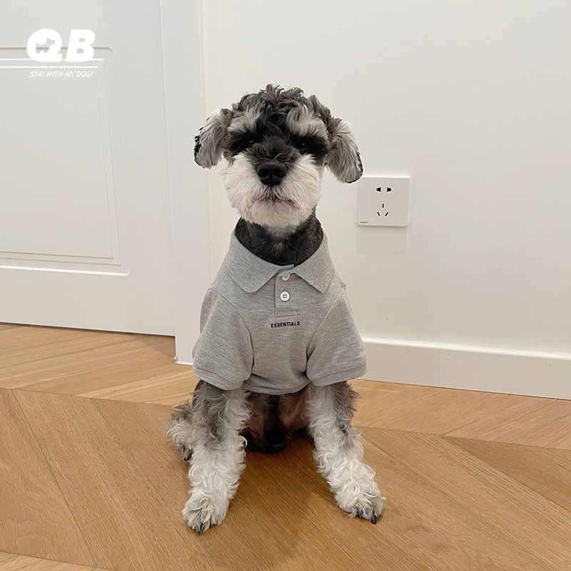 自制宠物春夏衣服狗狗polo衫薄款雪纳瑞博美柴犬法斗巴哥泰迪服饰