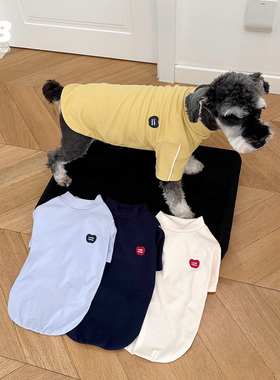宠物狗狗猫泰迪比熊雪纳瑞博美冬季德绒打底衫短袖T恤衣服秋冬装