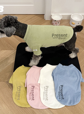 宠物狗狗猫咪雪纳瑞泰迪比熊两脚打底衣衫磨毛弹力保暖衣服秋冬装