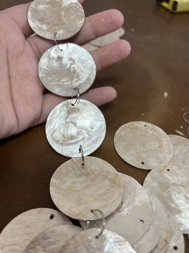 天然金色贝母片镜贝贝壳片装饰片风铃饰片贝壳灯贝壳画专用贝母片