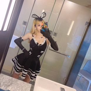 150矮个子甜美套装jk制服蕾丝主播衣服上镜服装性感连衣裙小码xxs