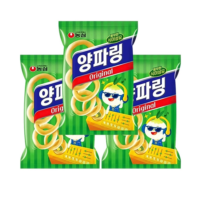 韩国进口农心洋葱圈80g酥脆洋葱圈儿童休闲零食小吃膨化食品