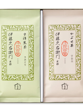 日本直邮伊藤久右卫门宇治茶煎茶礼盒360g雨露茶绿茶礼物伴手礼