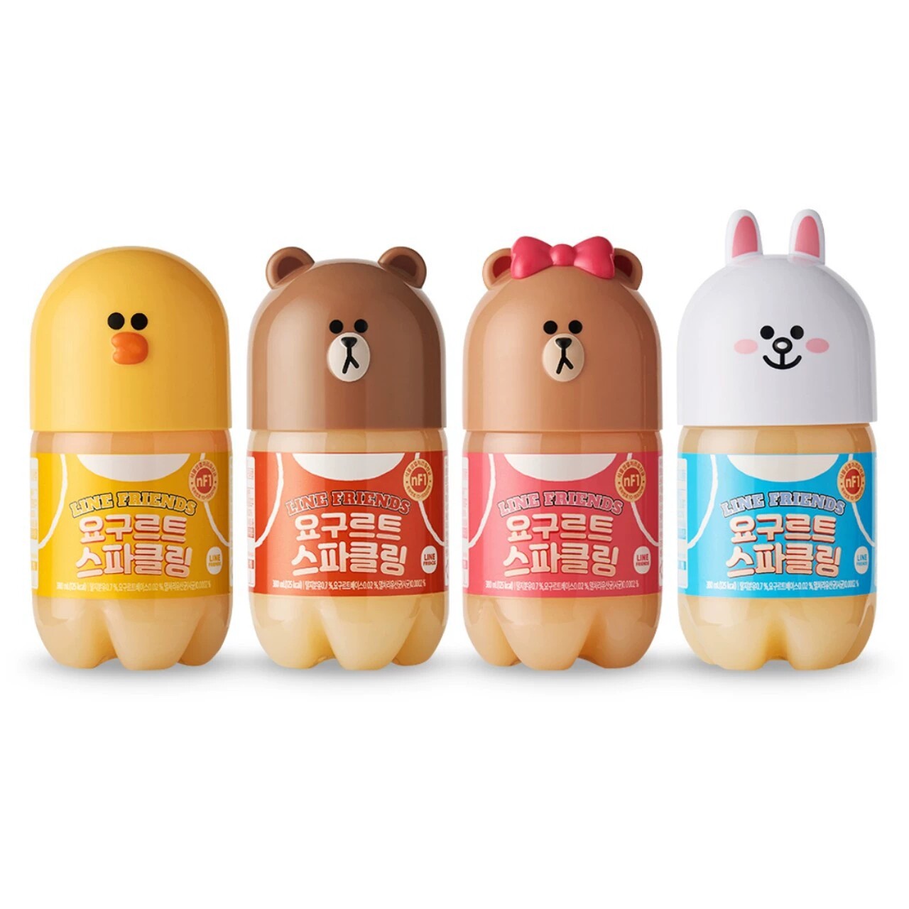 韩国进口LINE FRIENDS联名乳酸菌汽水酸奶味碳酸饮料夏日休闲饮品