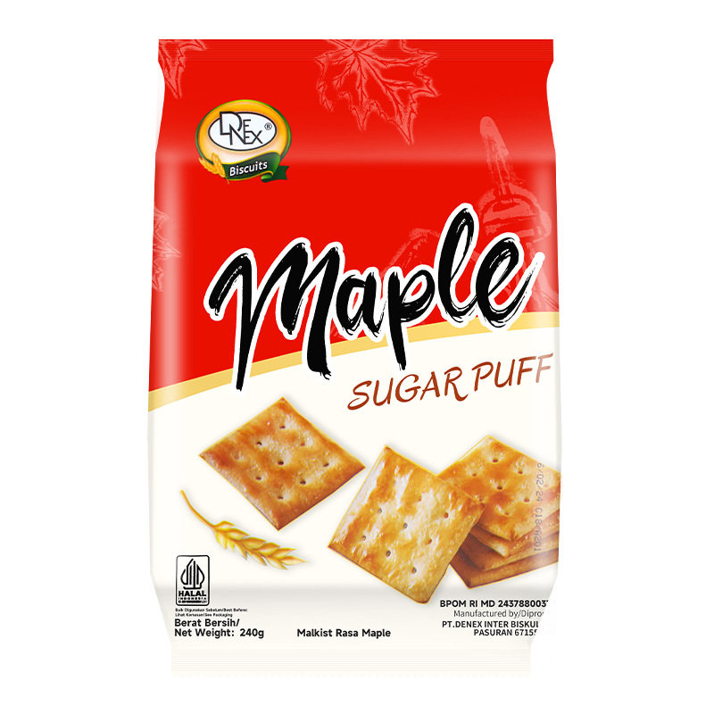 印尼进口丹内世泡芙饼干240g枫糖味泡芙饼干下午茶点心休闲零食品