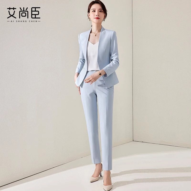 艾尚臣西装套装女秋主持人工作服