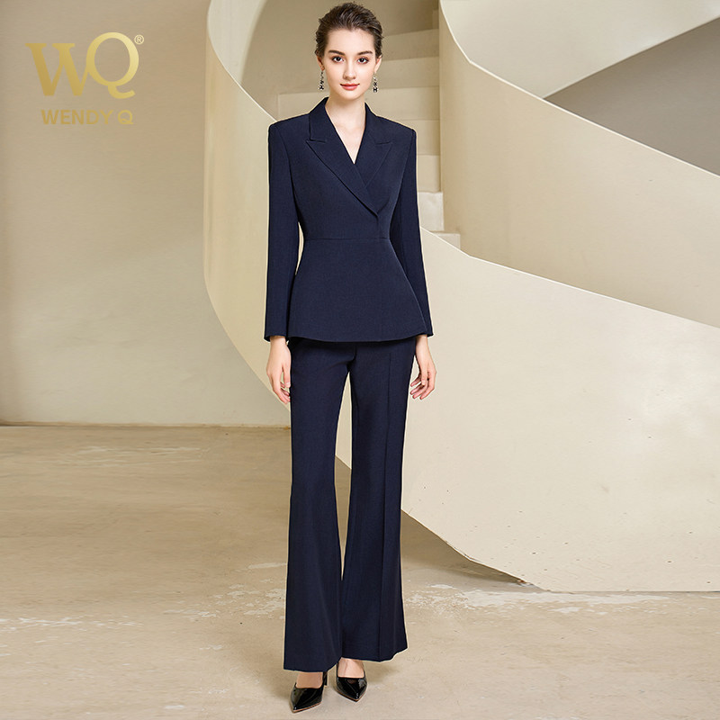 WQ西装套装女秋冬美容院店长经理技师播音主持前台接待通勤职业装
