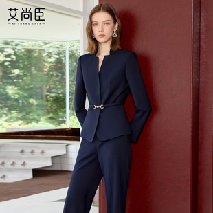 艾尚臣西装套装女秋冬口腔前台工作装通勤面试官正装事业编面试服