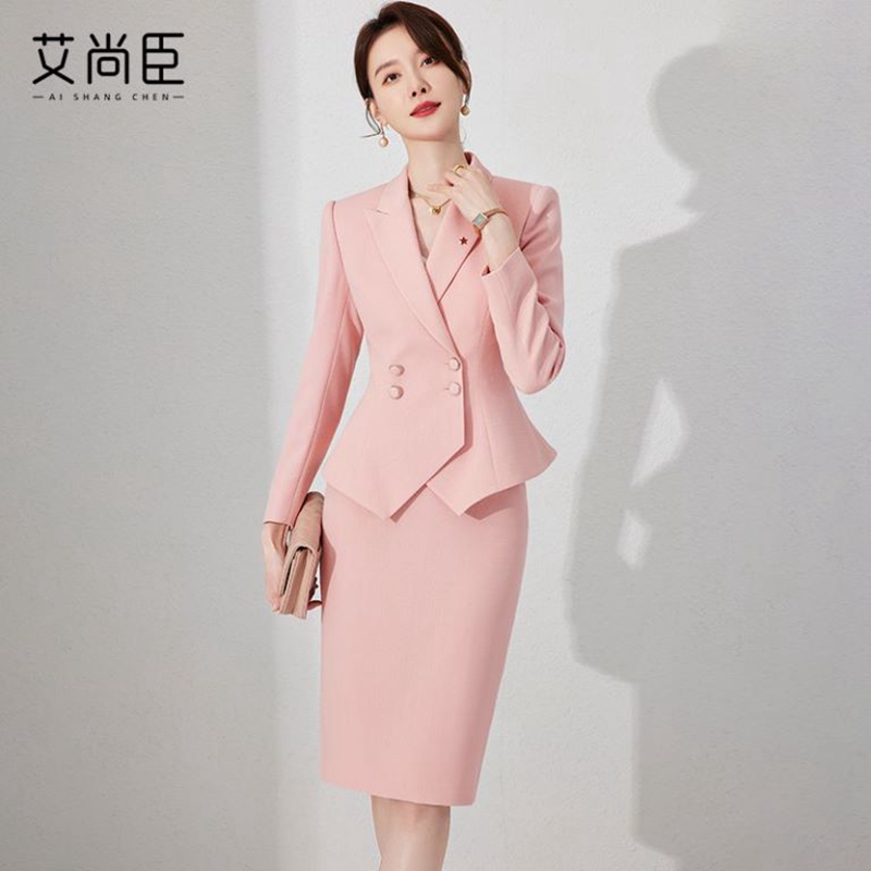 艾尚臣西装套装女秋冬款面试正装