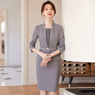 置业顾问职业装美容院售楼部前台珠宝店销售工作服女连衣裙爱尚臣