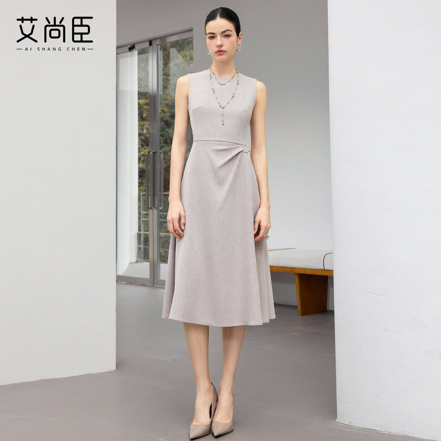 艾尚臣职业连衣裙女美容师工作服
