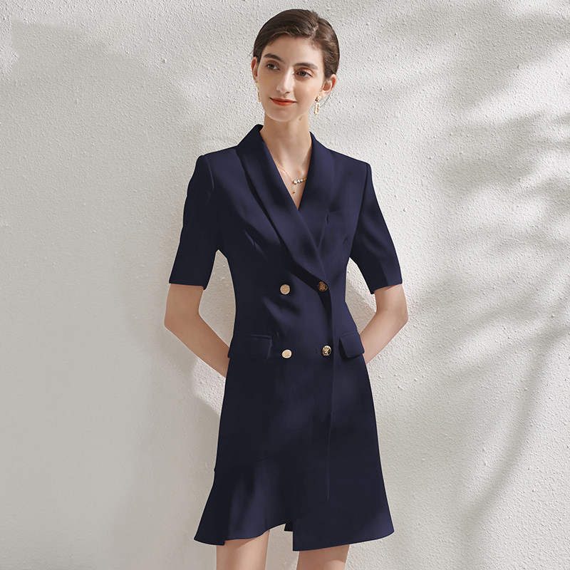 房地产工作服女连衣裙美容院职业装珠宝店建材家具店长爱尚臣销售