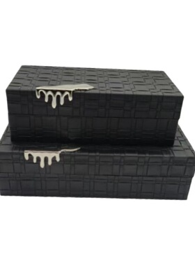 现代简约轻奢皮革首饰收纳盒