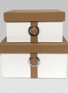 现代简约轻奢皮革首饰收纳盒