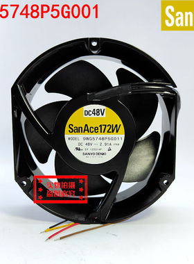 三洋9WG5748P5G011全新原装17251/48V/0.291A 17CM防水散热风扇