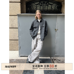 EMP 美式复古抽绳可束脚hiphop工资伞兵裤男女宽松阔腿休闲长裤