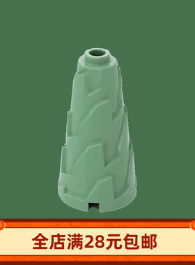 小颗粒积木MOC 28598 2x2x3屋顶圆形带牙螺旋钻头拼装玩具零配件