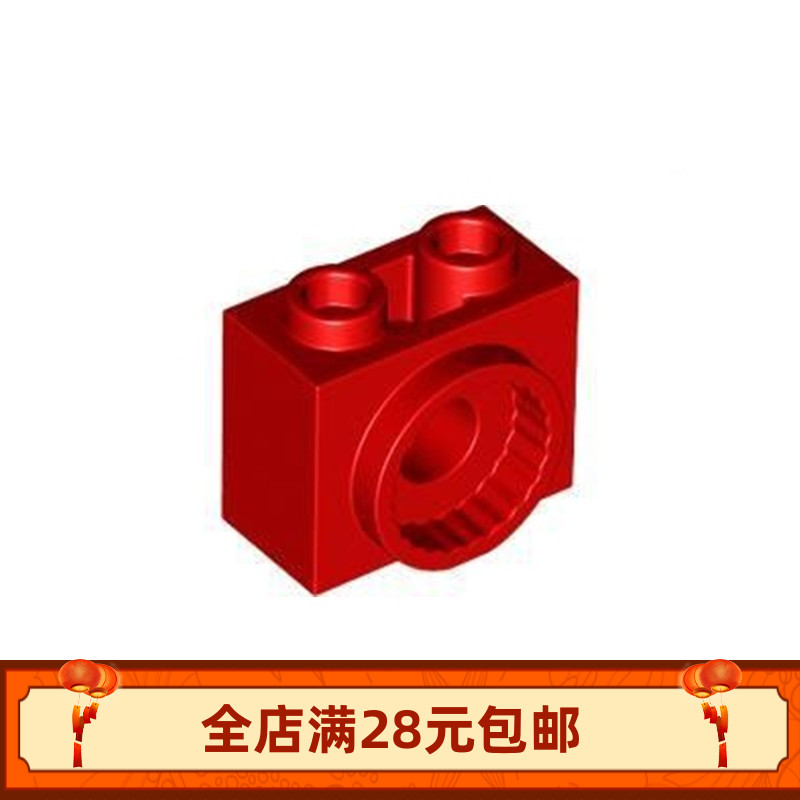 小颗粒积木 80431 零件 1x2x1 MOC 特殊科技砖带铰链筒 关节配件