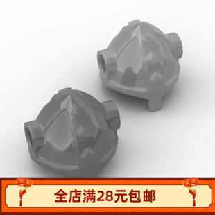 小颗粒积木MOC 53450 54199维京人仔海盗头盔帽子 拼装玩具零配件