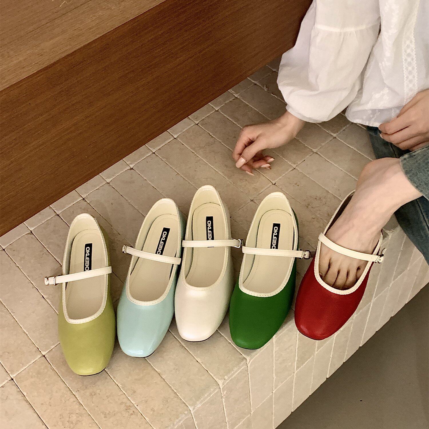 韩国小众蝴蝶结圆头单鞋女2026温柔晚晚风勤快芭蕾鞋软底瓢鞋