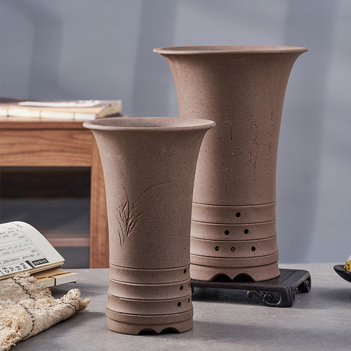 紫砂透气清仓特价兰花盆